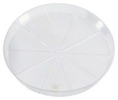Gardener's Blue Ribbon VS8VUS Planter Saucer, 8 in Dia, Vinyl, Clear