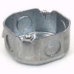 Orbit 3RB 3RB-50 Outlet Box with Extension Ring, 1 -Gang, 5 -Knockout, 1/2 in Knockout, Steel, Gray, Galvanized