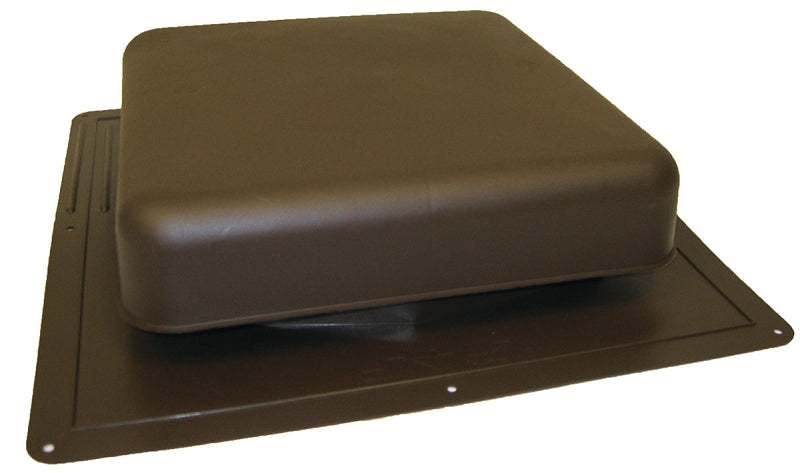 Master Flow RT65BR Roof Louver, 18-1/2 in L, 18 in W, Resin, Brown