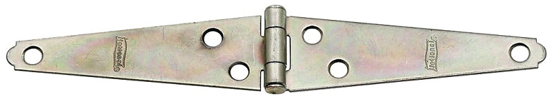 National Hardware N127-506 Strap Hinge, 1-1/4 in W Frame Leaf, 0.056 in Thick Leaf, Steel, Zinc