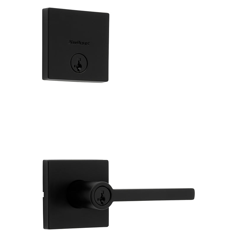 Kwikset Signature Series 991HFL SQT 514 RB Deadbolt Security Set, Lever Handle, Halifax Design, Matte, AAA Grade, Zinc