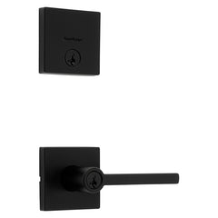 Kwikset Signature Series 991HFL SQT 514 RB Deadbolt Security Set, Lever Handle, Halifax Design, Matte, AAA Grade, Zinc