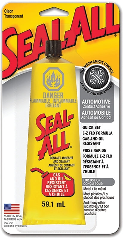 Seal-All 380145 Contact Adhesive, Liquid, Clear, 59.1 mL, Tube