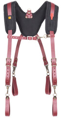 CLC Signature Elite Series 21522 Padded Yoke Leather Suspender, One-Size, Grain Leather/1680D Ballistic Nylon