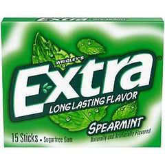 Extra 22037 Chewing Gum, Spearmint Flavor, 15 Pack