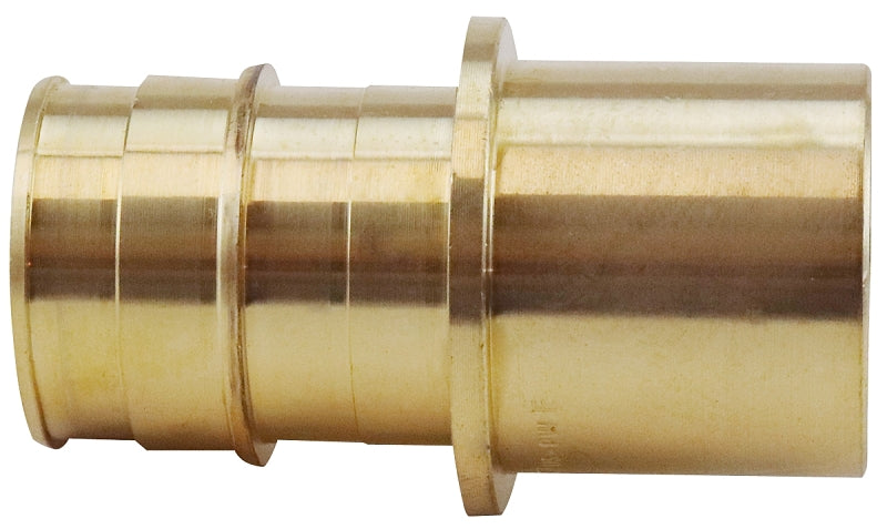Apollo Valves EPXMSA11 Pipe Adapter, 1 in, PEX-A Barb x Sweat, Brass, 200 psi Pressure