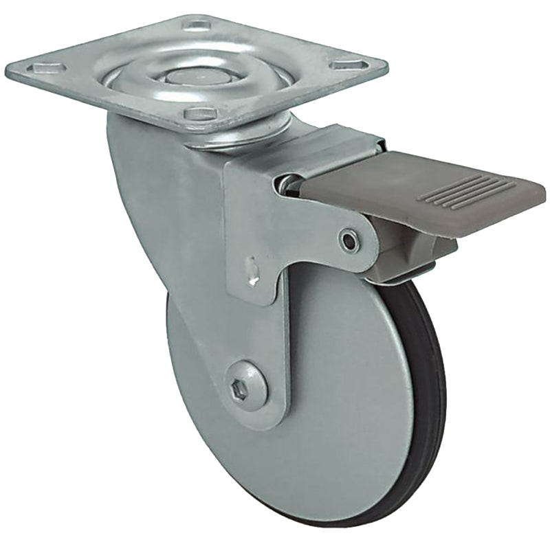 Shepherd Hardware 6289 Swivel Caster, 3 in Dia Wheel, Aluminum/Polyurethane Wheel, 77 lb