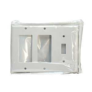 80431/003 WHITE WALLPLATE 1-GA