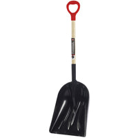 Garant 81720 Grain Scoop, 14-1/2 in W Blade, 18-1/2 L Blade, Poly Blade, Hardwood Handle, D-Grip Handle, 46 in OAL