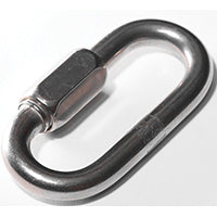 Baron 7350T-3/8 Quick Link, 7/16 in Opening, 3-1/8 in L x 3/8 in THK Dimensions, 1760 lb Working Load, Steel, Zinc