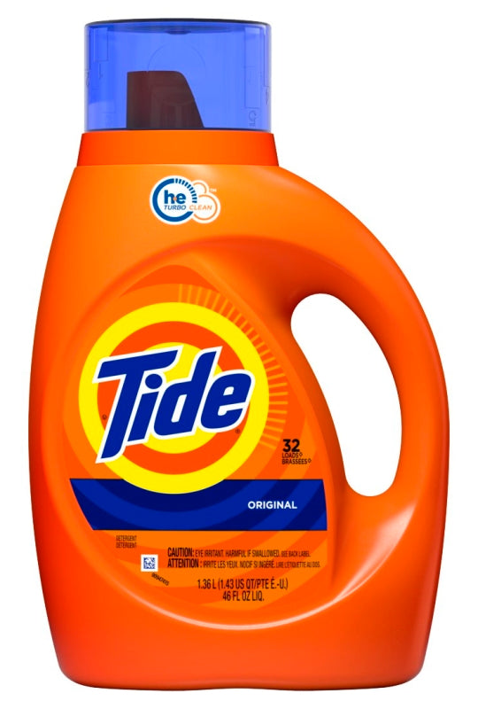 Tide 40212 Laundry Detergent, 46 oz, Liquid, Original