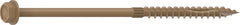 Camo 0364249 Structural Screw, 1/4 in Thread, 6 in L, Hex Head, Hex Drive, Sharp Point, PROTECH Ultra 4 Coated, 250