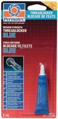 Permatex 24209 Medium Strength Threadlocker, 6 mL Bottle, Liquid, Blue