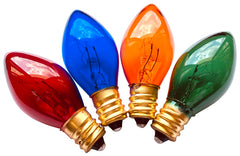 Hometown Holidays 19124 Light Bulb, 5 W, Candelabra Lamp Base, Incandescent Lamp, Transparent Multi-Color Light