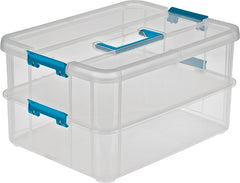 Sterilite 14228604 Tray Organizer, Clear, 14-3/8 in L, 10-3/4 in W, 7-3/4 in H