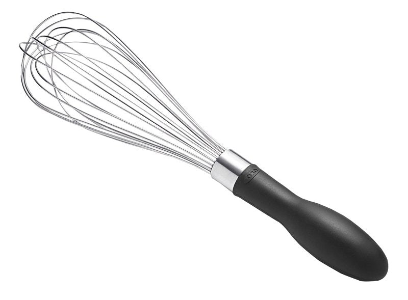 Good Grips 74291 Balloon Whisk, 11 in OAL, Stainless Steel, Black/Silver, Polished