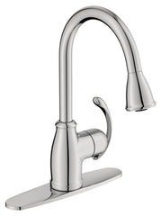 Moen Terrace Series 87055 Kitchen Faucet, 2.2 gpm, 1-Faucet Hole, Metal, Chrome Plated, Deck Mounting, Lever Handle
