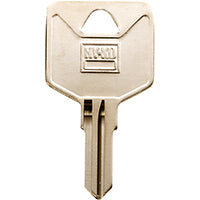 Hy-Ko 11010FIC1 Key Blank, Brass, Nickel, For: Fastec Cabinet, House Locks and Padlocks