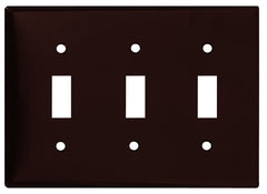 2141B-BOX BRWN SWITCH PLATE 3G