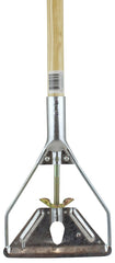 Zephyr 16089 Janitor Mop Stick, 54 in L, Wing Nut Screw Clamp, Lacquered Wood/Metal, Silver