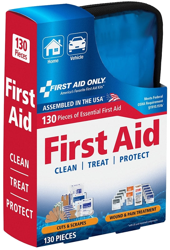 First Aid Only FAO-428 First Aid Kit, 130-Piece, Multi-Color