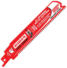 Diablo DS0608CF Reciprocating Saw Blade, 1 in W, 6 in L, 8 TPI, Carbide Cutting Edge