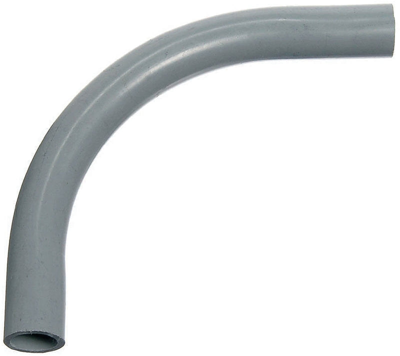 Carlon UA9AL-CAR Conduit Elbow, 90 deg Angle, 3 in Plain End, PVC, Gray