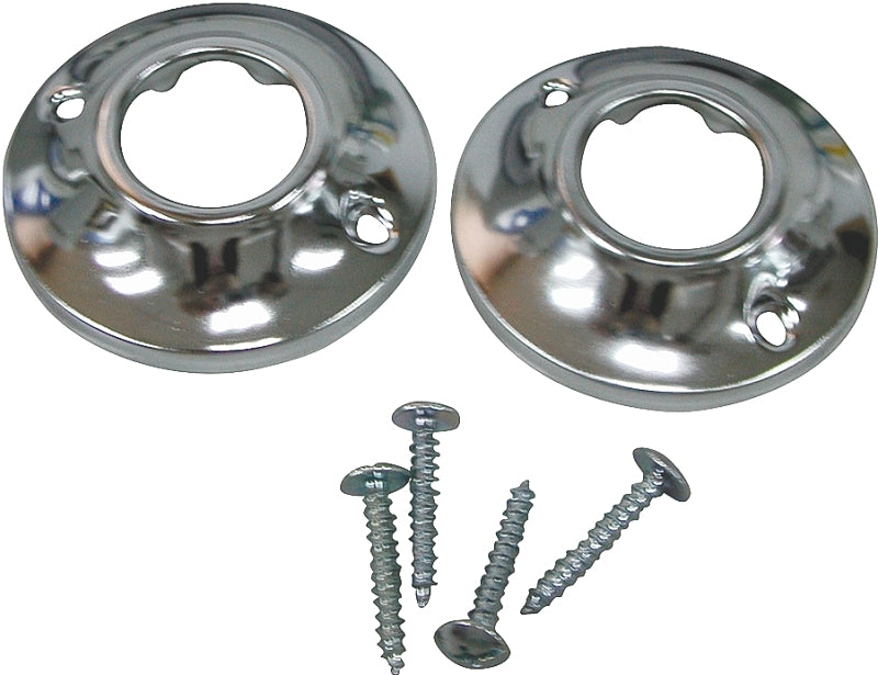 ProSource Shower Rod Flange, Steel, For: 1 in OD Shower Rod