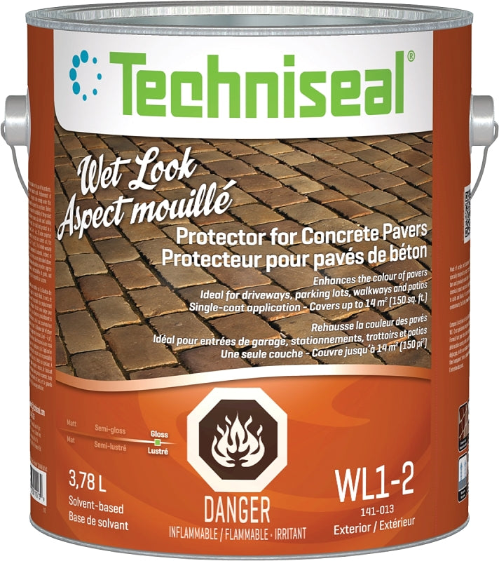 Techniseal 141-013 Concrete Paver Sealant, Clear, Liquid, 3.78 L