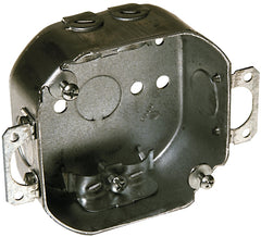 Orbit 4RB-MC-E Electrical Box, 4 in OAW, 1-1/2 in OAD, 4 in OAH, 1 -Gang, 3 -Knockout, Steel Housing Material