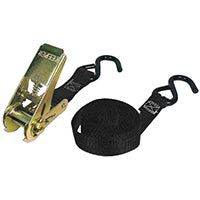 Keeper 89511 Tie-Down, 1 in W, 10 ft L, Polyester, Black, 400 lb Working Load, S-Hook End
