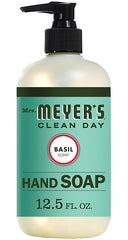 Mrs. Meyer's 14104 Hand Soap, Liquid, Colorless, Basil, 12.5 oz Bottle
