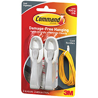 Command 17304 Cord Bundler, Plastic, White