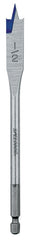 Irwin 88808 Spade Drill Bit, 1/2 in Dia, 6 in OAL, Flat Flute, 1/4 in Dia Shank, Hex Shank