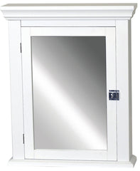 Zenith Early American Series MC10WW Medicine Cabinet, 22-1/4 in OAW, 5-7/8 in OAD, 27 in OAH, Wood, White, 2-Shelf