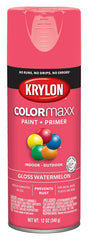 Krylon K05544007 Enamel Spray Paint, Gloss, Watermelon, 12 oz, Can
