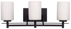 Canarm IVL363A03ORB Vanity Light, 100 W, 3-Lamp, A Lamp, Steel Fixture, Oil-Rubbed Bronze Fixture