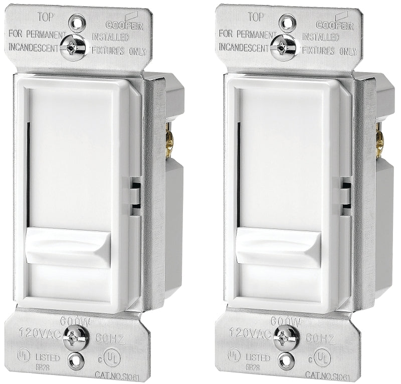 SI061-W-2K-WHT SLIDEDIMMER 2PK
