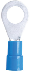 GB 20-103 Ring Terminal, 600 V, 16 to 14 AWG Wire, #4 to 6 Stud, Vinyl Insulation, Copper Contact, Blue