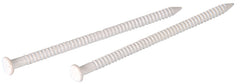 Hillman 532661 Panel Nail, 1 in L, Steel, Tempered, Flat Head, Ring Shank, White, 1.5 oz