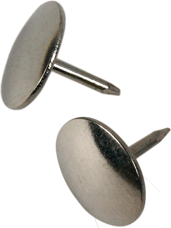 Hillman 122670 Thumb Tack, 15/64 in Shank, Steel, Nickel, Cap Head, Sharp Point