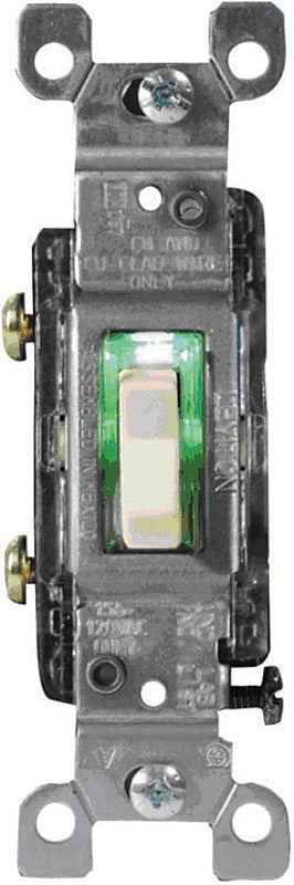 Leviton S01-01461-GLI Switch, 15 A, 120 V, Ivory