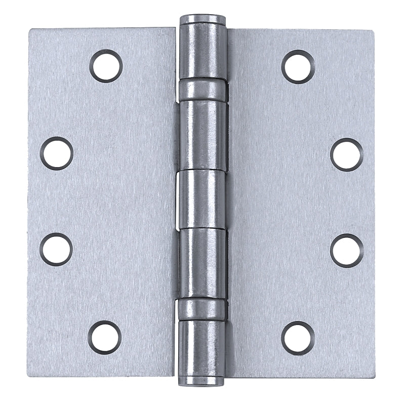 Tell Manufacturing HG100004 Square Corner Door Hinge, Steel, Satin Chrome