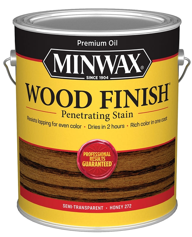 Minwax Wood Finish 711490000 Wood Stain, Honey, Liquid, 1 gal, Can