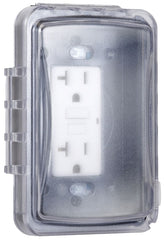 Taymac MM110C Flip Cover, 3.81 in W, 1-Gang, Polycarbonate, Clear