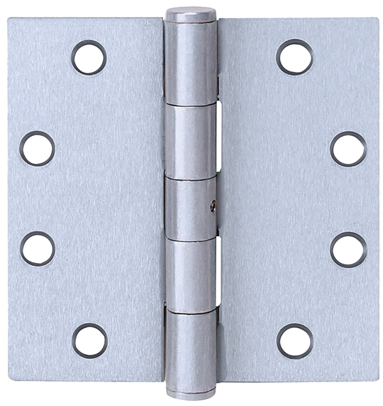 Tell Manufacturing HG100324 Ball Bearing Plain Hinge, 3-1/2 in H Frame Leaf, Stainless Steel, Satin, Removable Pin