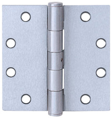 Tell Manufacturing HG100324 Ball Bearing Plain Hinge, 3-1/2 in H Frame Leaf, Stainless Steel, Satin, Removable Pin