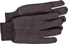 Boss 403L Protective Gloves, Men's, L, Straight Thumb, Knit Wrist Cuff, Cotton/Polyester, Brown