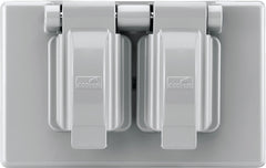 Eaton Cooper Wiring S1962 Cover, 4-9/16 in L, 2-7/8 in W, Rectangular, Thermoplastic, Gray