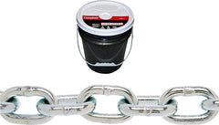 Campbell 014-0423 Proof Coil Chain, 1/4 in, 141 ft L, 30 Grade, Steel, Zinc